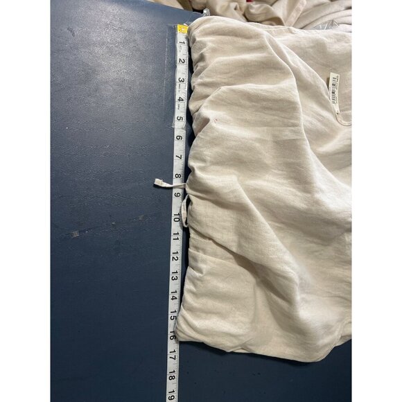 New Linen Blend Jumpsuit Sz 8 Beach Coastal Resort Vacation V-Neck Drawstring - Picture 13 of 16